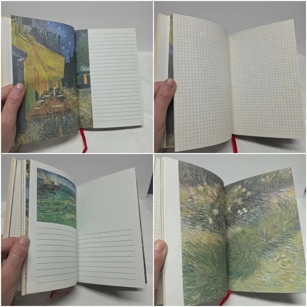 Immersive Van Gogh Museum Exhibit Notebook Journal In Wooden Box Almond Blossom
